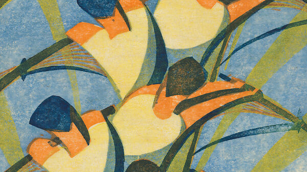 The Eight, Cyril E. Power (British, London 1872–1951 London), Color linocut on Japanese paper