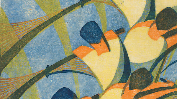 The Eight, Cyril E. Power (British, London 1872–1951 London), Color linocut on Japanese paper