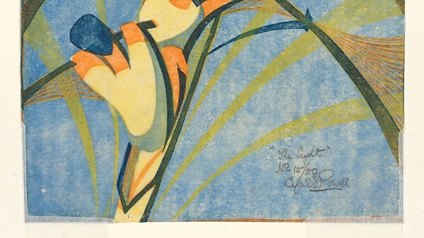 The Eight, Cyril E. Power (British, London 1872–1951 London), Color linocut on Japanese paper