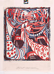 Street Decoration, Lill Tschudi  Swiss, Color linocut on Japanese paper