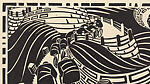 Tour de Suisse, Lill Tschudi (Swiss, Schwanden 1911–2004 Schwanden), Linocut on Japanese paper
