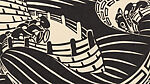 Tour de Suisse, Lill Tschudi (Swiss, Schwanden 1911–2004 Schwanden), Linocut on Japanese paper