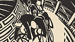 Tour de Suisse, Lill Tschudi (Swiss, Schwanden 1911–2004 Schwanden), Linocut on Japanese paper