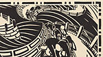 Tour de Suisse, Lill Tschudi (Swiss, Schwanden 1911–2004 Schwanden), Linocut on Japanese paper