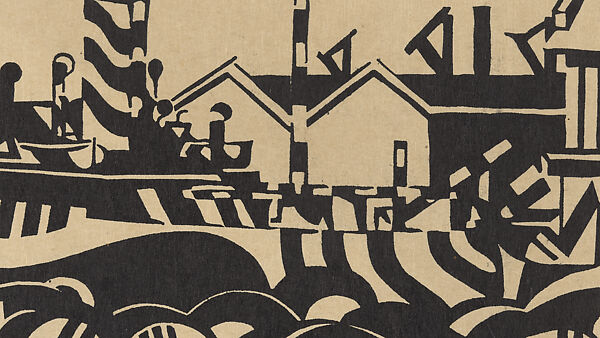 S.S. Jerseymoor, Edward Alexander Wadsworth (British, Cleckheaton, West Yorkshire 1889–1949), Woodcut