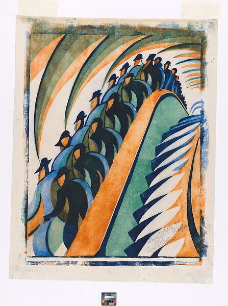 Whence & Whither?, Cyril E. Power  British, Linocut on Japanese paper