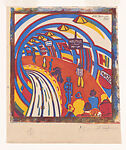 Underground, Lill Tschudi  Swiss, Linocut on Japanese paper