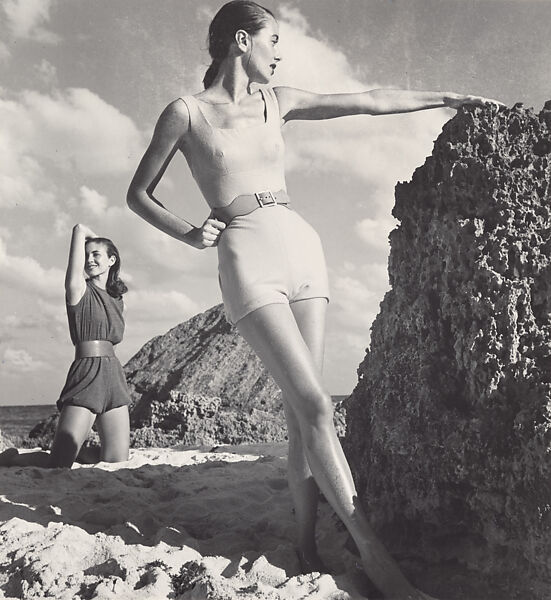 Models Wearing Suits by Carolyn Schnurer, Genevieve Naylor, gelatin silver print 