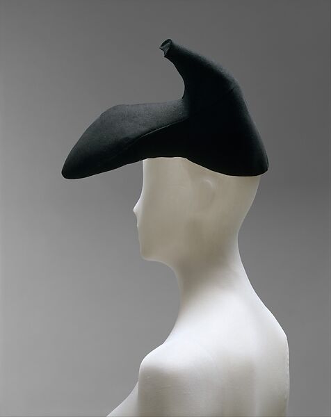 Hat, Schiaparelli (French, founded 1927), wool, French 