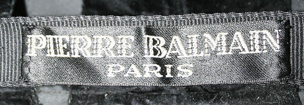 Dress, House of Balmain (French, founded 1945), a) silk, wool
b) silk, leather, French