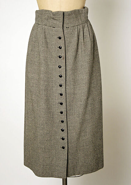 Dress, Jacques Fath (French, 1912–1954), (a, b) wool; (c) leather
c) leather, French