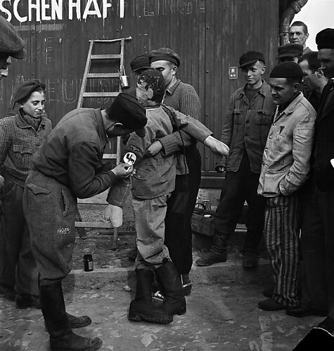 Another Pastime for Liberated Prisoners is Making Effigies of Hitler, to Hang, Buchenwald, Germany