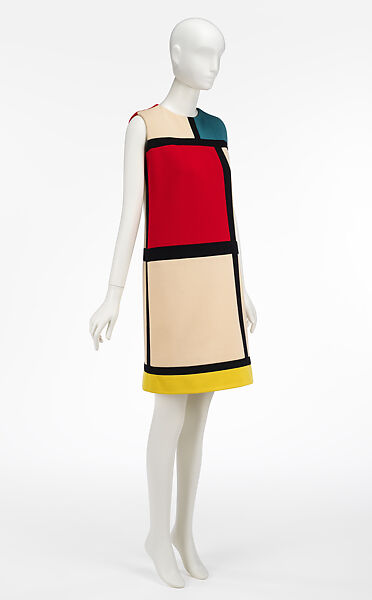 white christmas dresses Piet Mondrian Dress main image 0