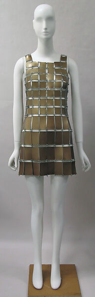 Dress, Paco Rabanne (French, born Spain 1934–2023), plastic, metal, French 