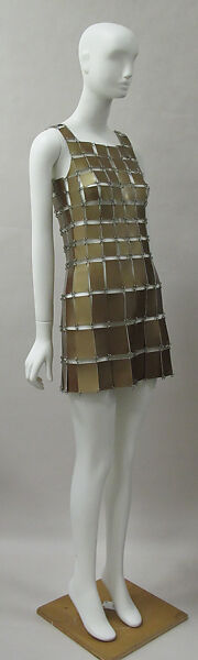 Dress, Paco Rabanne (French, born Spain 1934–2023), plastic, metal, French