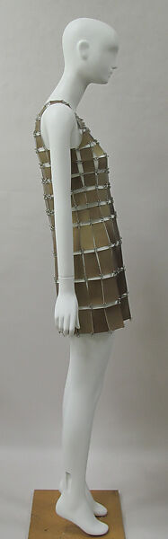 Dress, Paco Rabanne (French, born Spain 1934–2023), plastic, metal, French