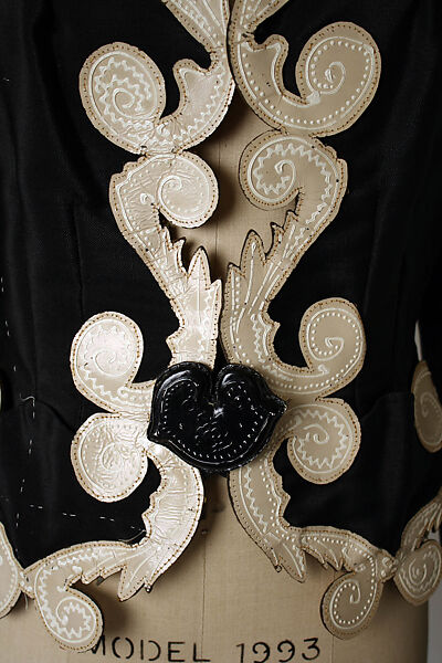 Jacket, Schiaparelli (French, founded 1927), leather, plastic (cellulose nitrate), French