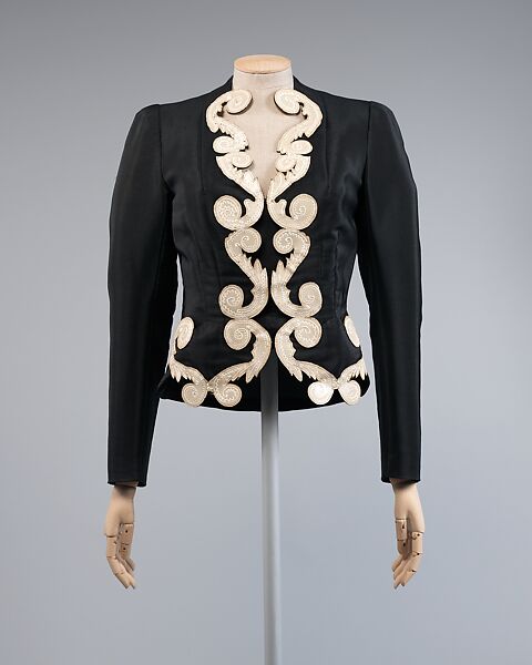 Jacket, Schiaparelli (French, founded 1927), leather, plastic (cellulose nitrate), French 