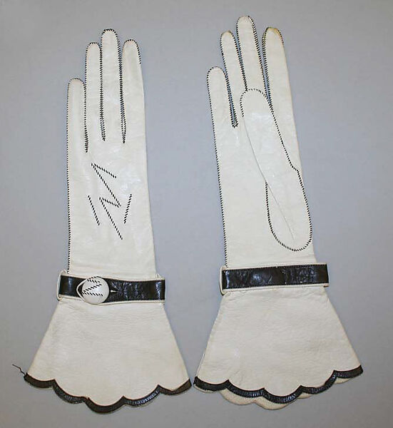 Gloves, Alexandrine (French), leather, French 