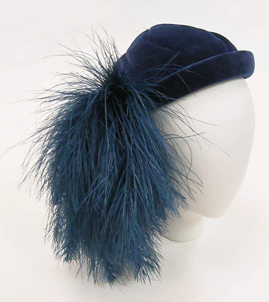 Cocktail ensemble, Schiaparelli (French, founded 1927), (a–c) silk
(d) silk, feathers, French