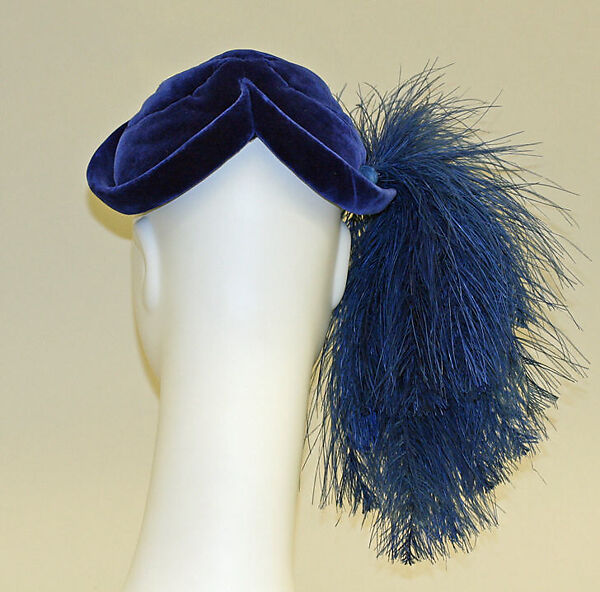 Cocktail ensemble, Schiaparelli (French, founded 1927), (a–c) silk
(d) silk, feathers, French