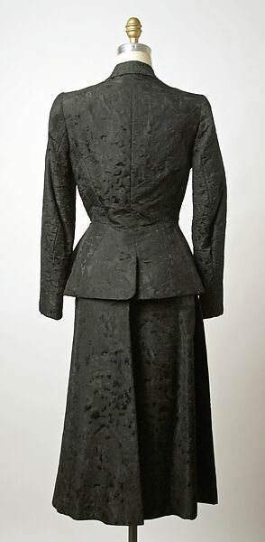 Cocktail ensemble, Schiaparelli (French, founded 1927), (a–c) silk
(d) silk, feathers, French