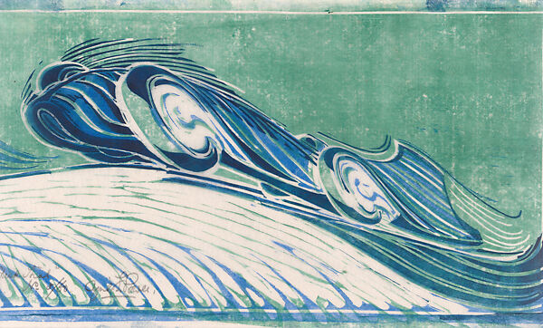 Speed Trial, Cyril E. Power (British, London 1872–1951 London), Linocut on Japanese paper
