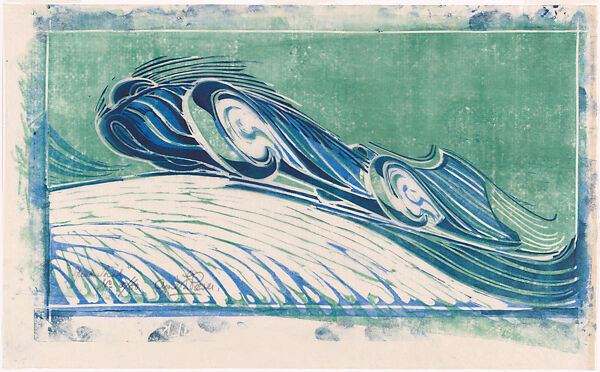 Speed Trial, Cyril E. Power (British, London 1872–1951 London), Linocut on Japanese paper