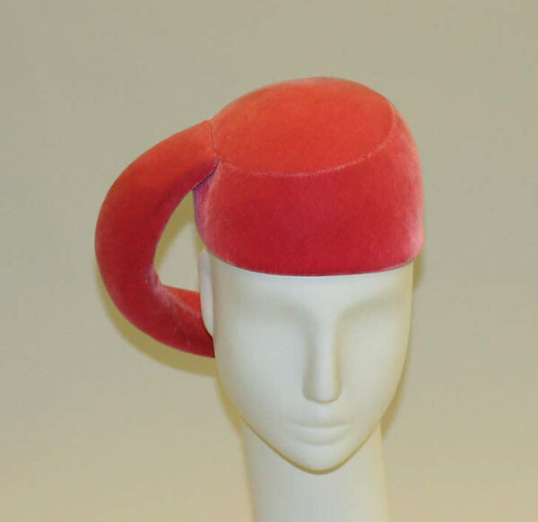 Pillbox hat, House of Balenciaga (French, founded 1937), cotton, French 