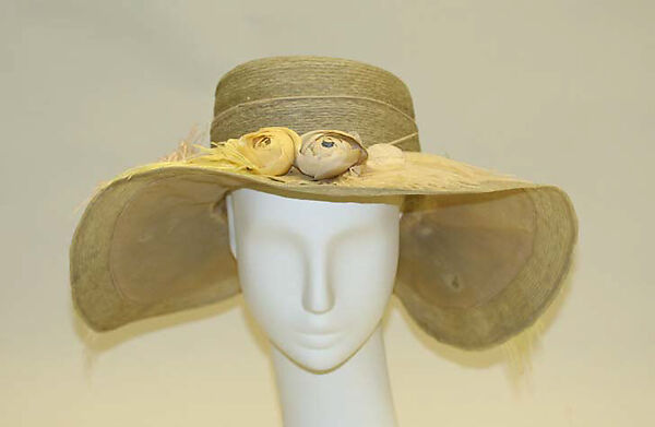 Hat, House of Lanvin (French, founded 1889), horsehair, silk, feathers, French