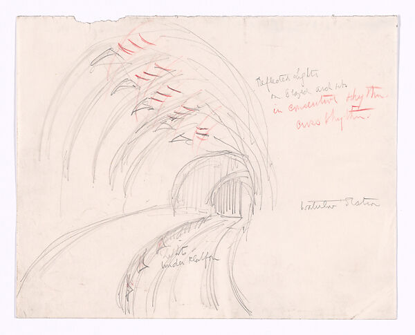 Study for "The Tube Station", Cyril E. Power  British, Pencil and colored pencil