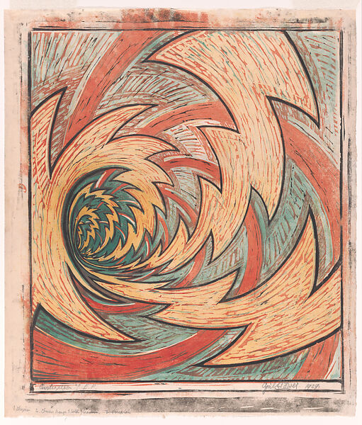 The Vortex, Cyril E. Power (British, London 1872–1951 London), Linocut 