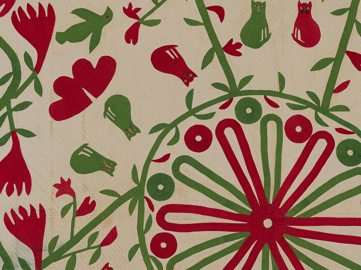 Cat quilt, Unknown  , American (New York), Cotton, American