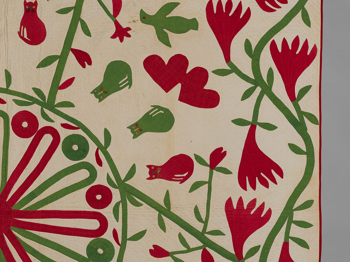 Cat quilt, Unknown  , American (New York), Cotton, American