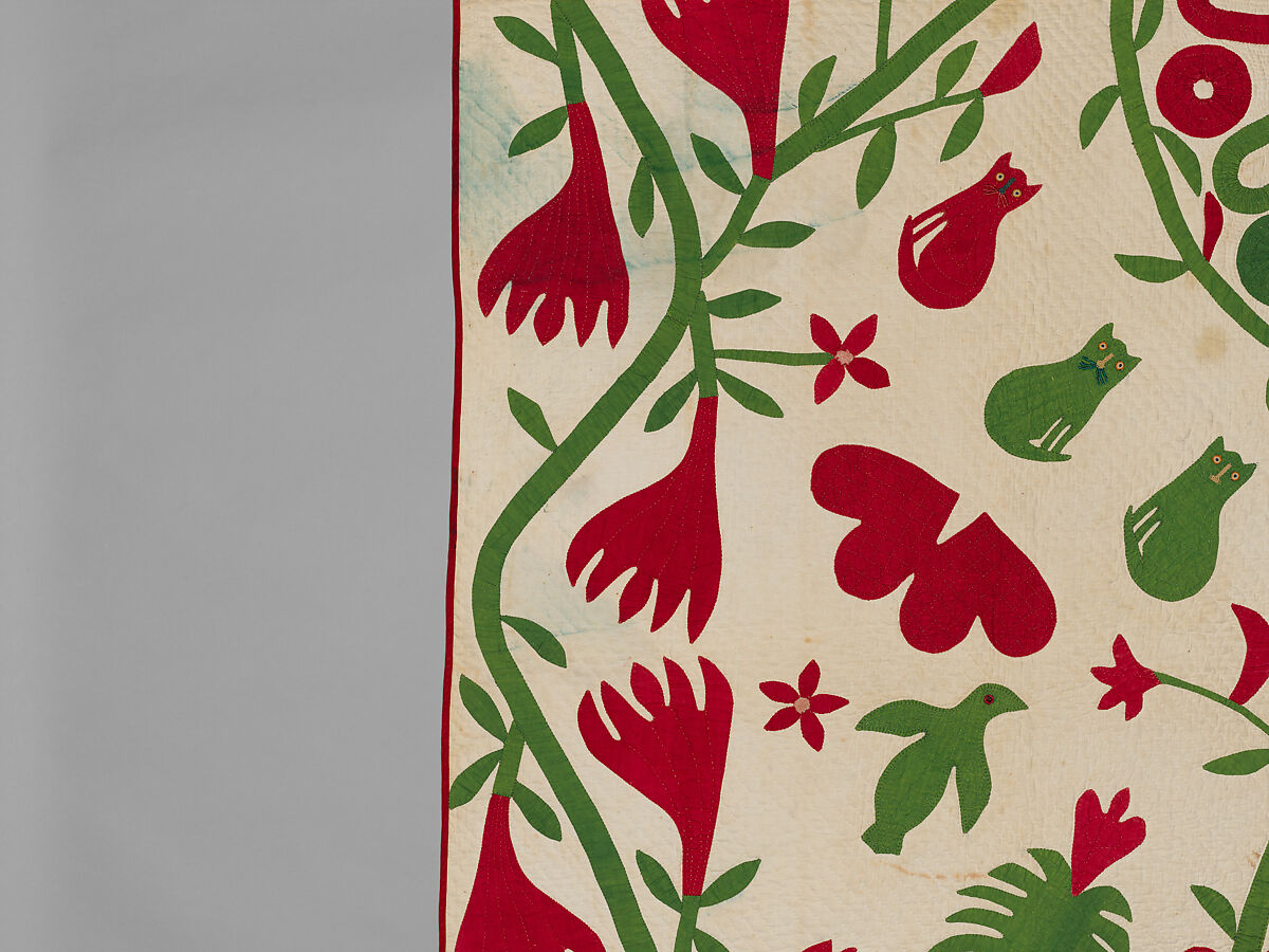 Cat quilt, Unknown  , American (New York), Cotton, American