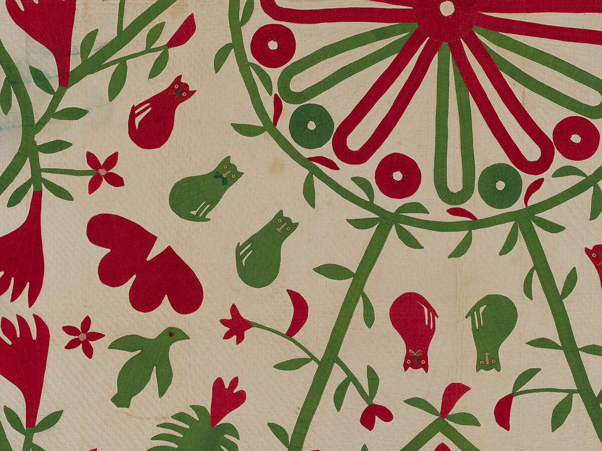 Cat quilt, Unknown  , American (New York), Cotton, American