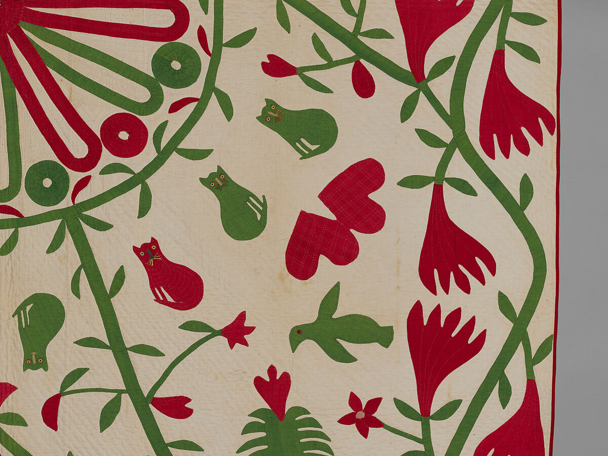 Cat quilt, Unknown  , American (New York), Cotton, American