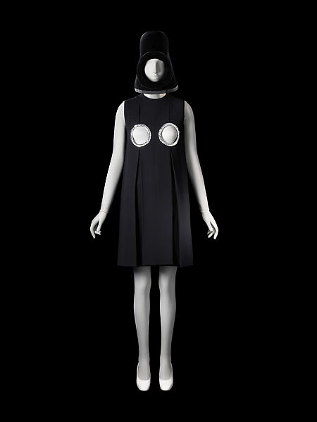 Ensemble, Pierre Cardin (French (born Italy), San Biagio di Callalta 1922–2020 Neuilly), wool, cotton, plastic, French 