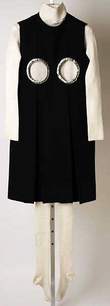 Ensemble, Pierre Cardin (French (born Italy), San Biagio di Callalta 1922–2020 Neuilly), wool, cotton, plastic, French