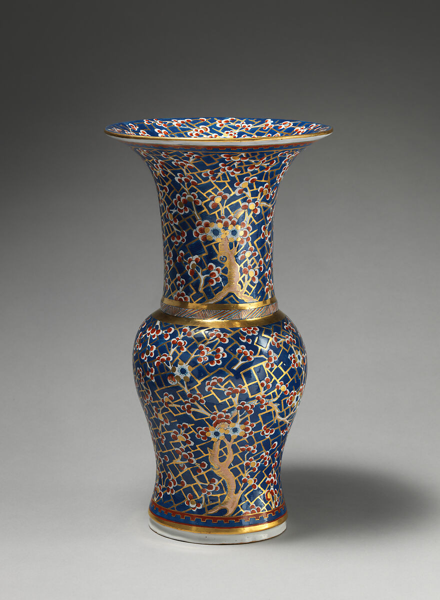 Vase (one of a pair), Belvedere Manufactory (Warsaw, Poland, ca. 1770–1780s), Faience (tin-glazed earthenware) with underglaze blue and enamel decoration and gilding , Polish, Warsaw 