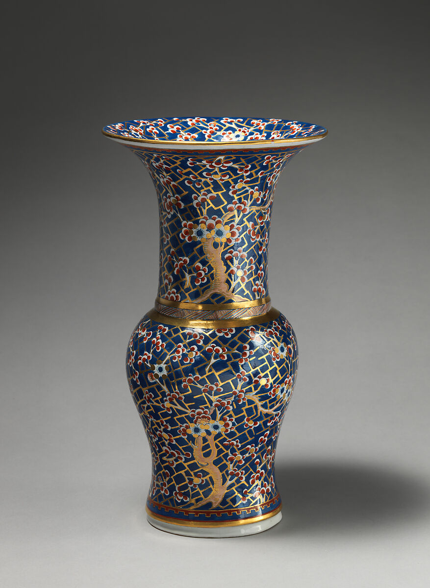 Vase (one of a pair), Belvedere Manufactory (Warsaw, Poland, ca. 1770–1780s), Faience (tin-glazed earthenware) with underglaze blue and enamel decoration and gilding , Polish, Warsaw