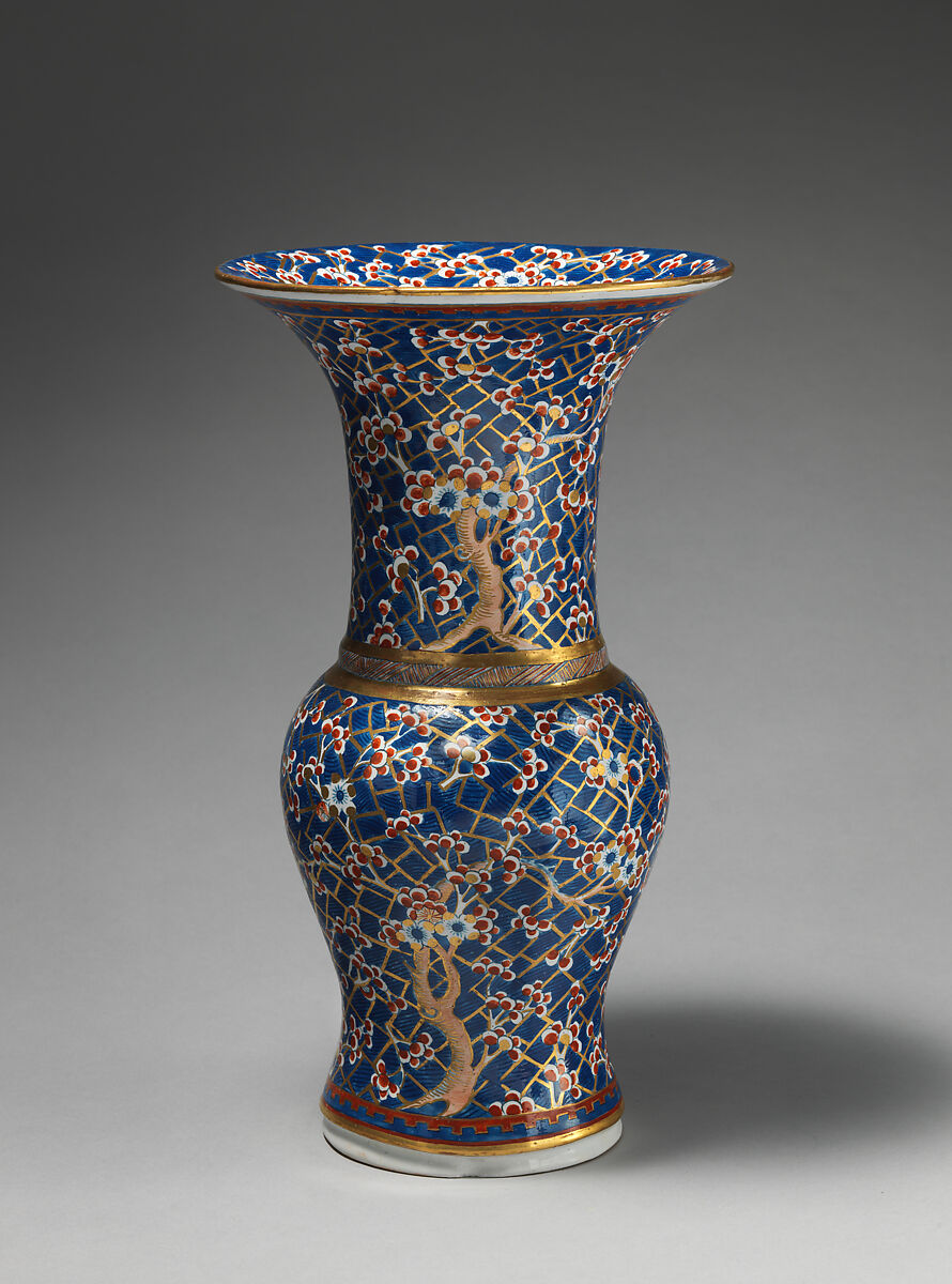Vase (one of a pair), Belvedere Manufactory (Warsaw, Poland, ca. 1770–1780s), Faience (tin-glazed earthenware) with underglaze blue and enamel decoration and gilding , Polish, Warsaw
