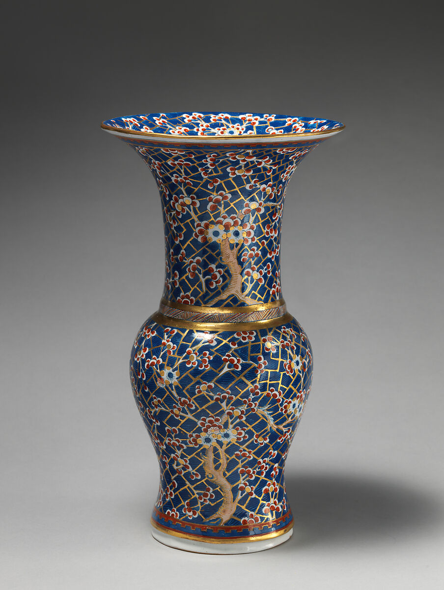 Vase (one of a pair), Belvedere Manufactory (Warsaw, Poland, ca. 1770–1780s), Faience (tin-glazed earthenware) with underglaze blue and enamel decoration and gilding , Polish, Warsaw 