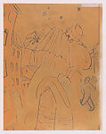 Double-sided study for Einsame Heimkehr, Lill Tschudi (Swiss, Schwanden 1911–2004 Schwanden), Graphite and crayon (recto); graphite (verso)