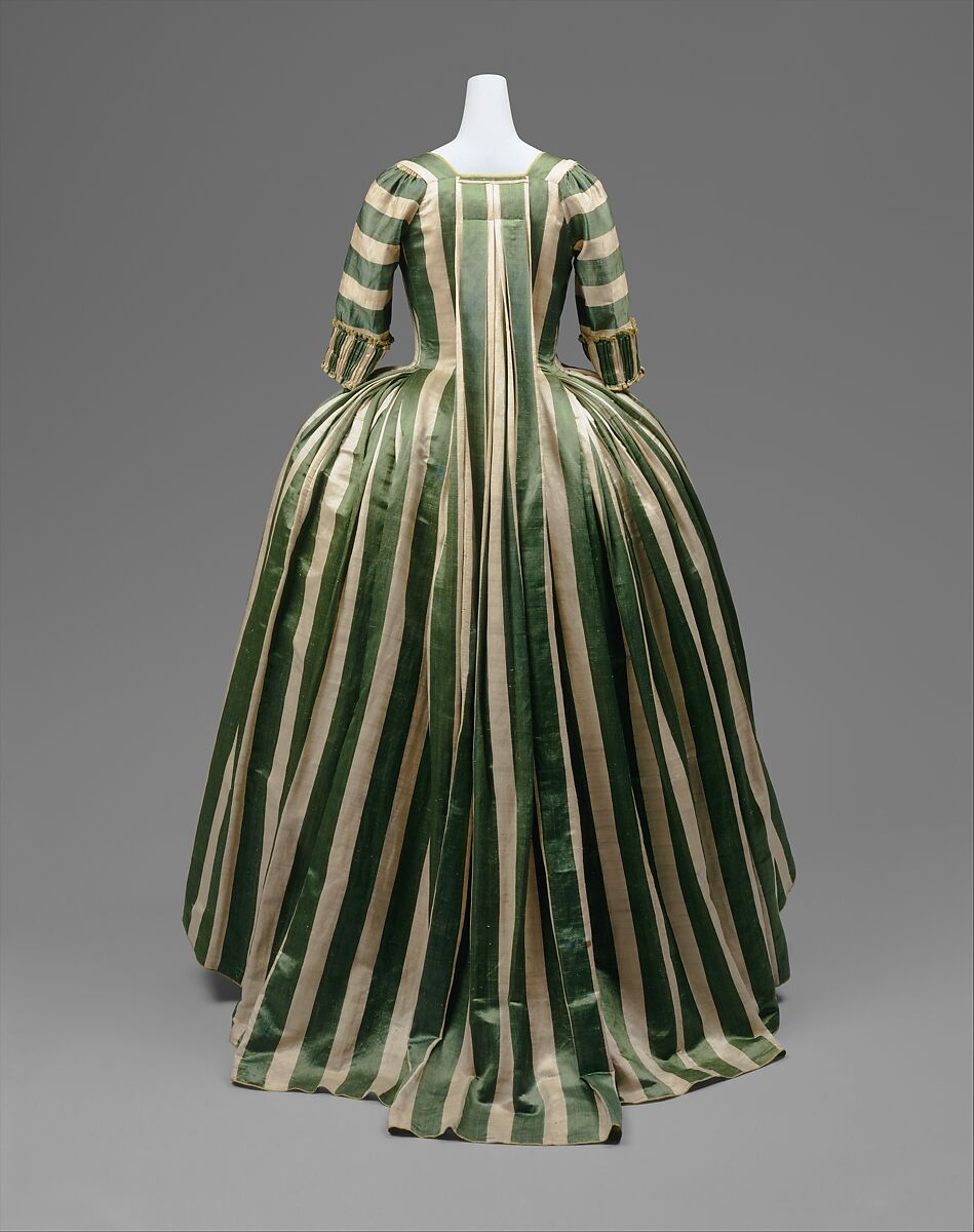 Robe à la française, linen, silk, French