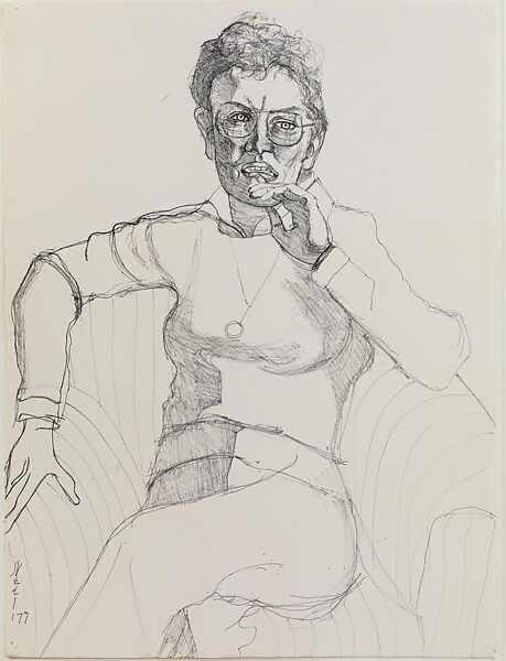 Mary Garrard, Alice Neel  American, Graphite on paper