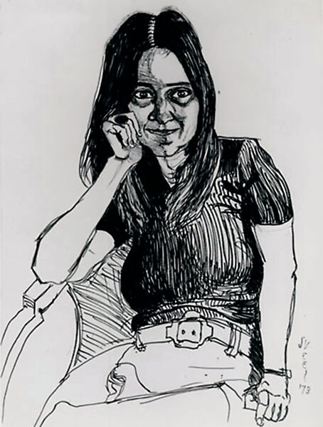 Adrienne Rich, Alice Neel  American, Ink on paper