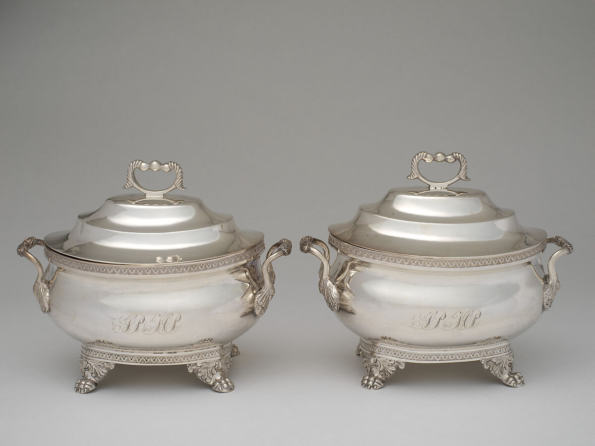 Covered Sauce Tureen, Edward Lownes (1792–1834), Silver, American