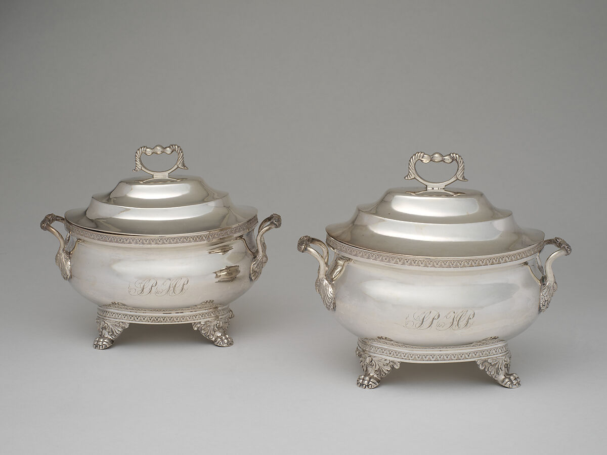 Covered Sauce Tureen, Edward Lownes (1792–1834), Silver, American 