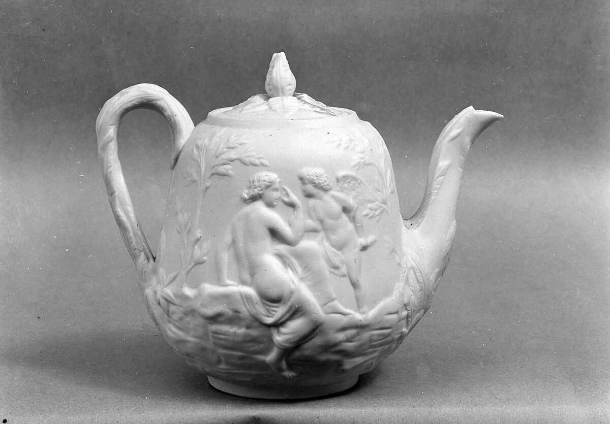 Teapot, Parian porcelain, American 